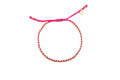 Geflochtenes Macramé-Armband in Pink mit vergoldeten Perlen und Zugverschluss