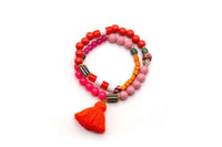 A26 Mala Twin Fiery Pink – handgemachter Schmuck von Schmückstück