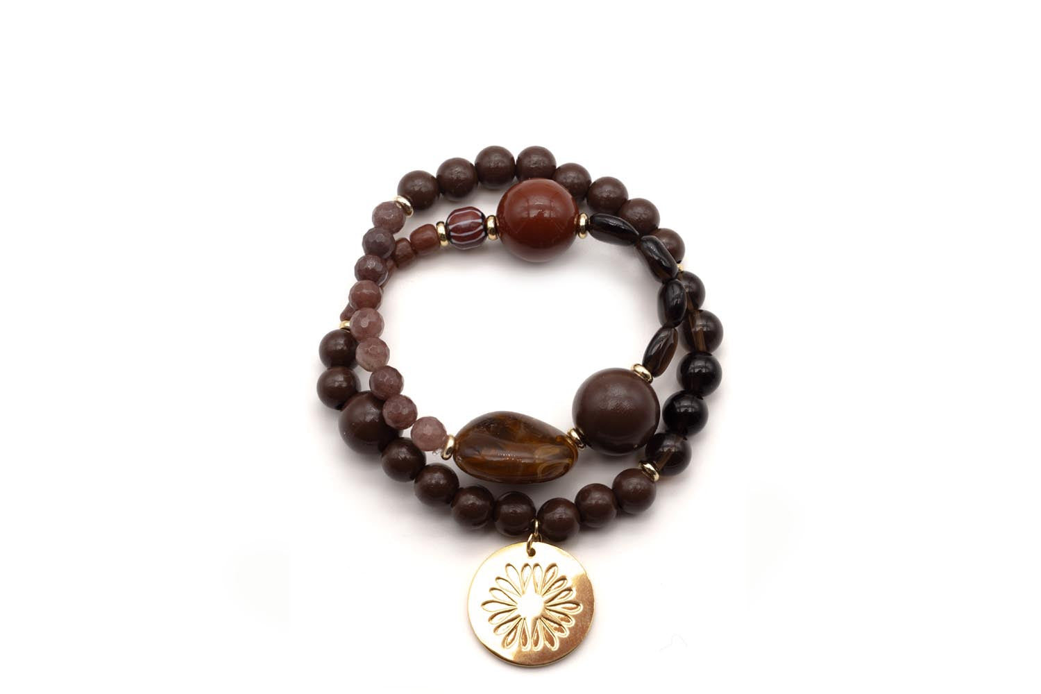 A26 Chunky Twin Sweet Chestnut – handgemachter Schmuck von Schmückstück