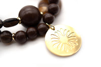 A26 Chunky Twin Sweet Chestnut – handgemachter Schmuck von Schmückstück