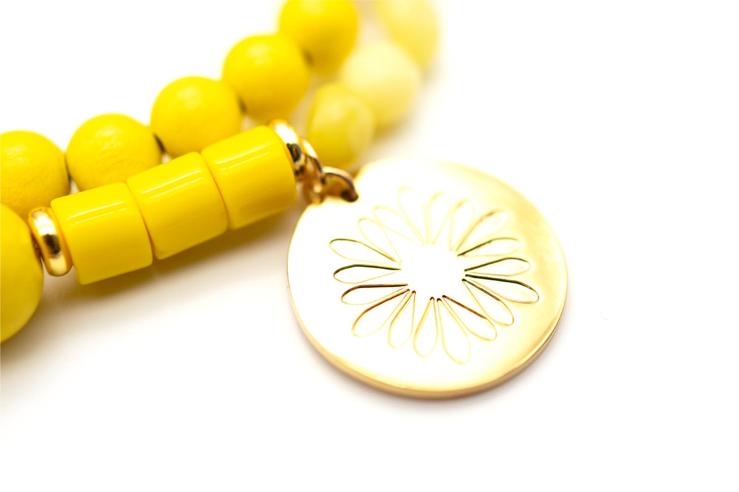 A26 Chunky Twin Sweet Lemon – handgemachter Schmuck von Schmückstück