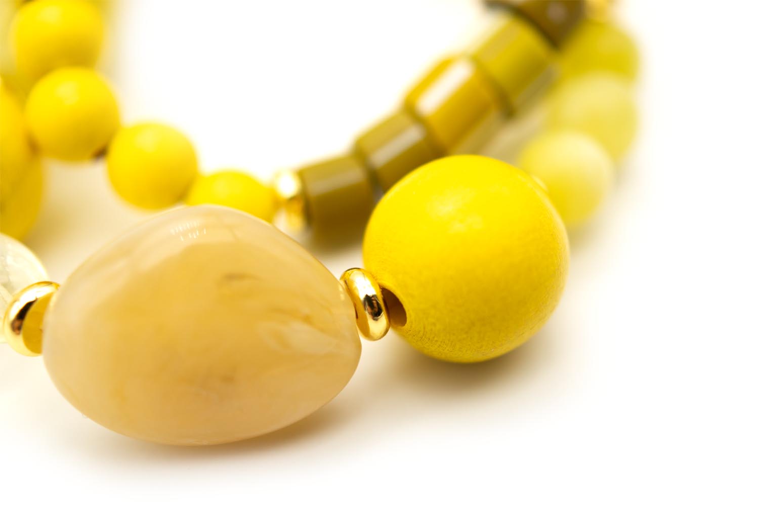A26 Chunky Twin Sweet Lemon – handgemachter Schmuck von Schmückstück