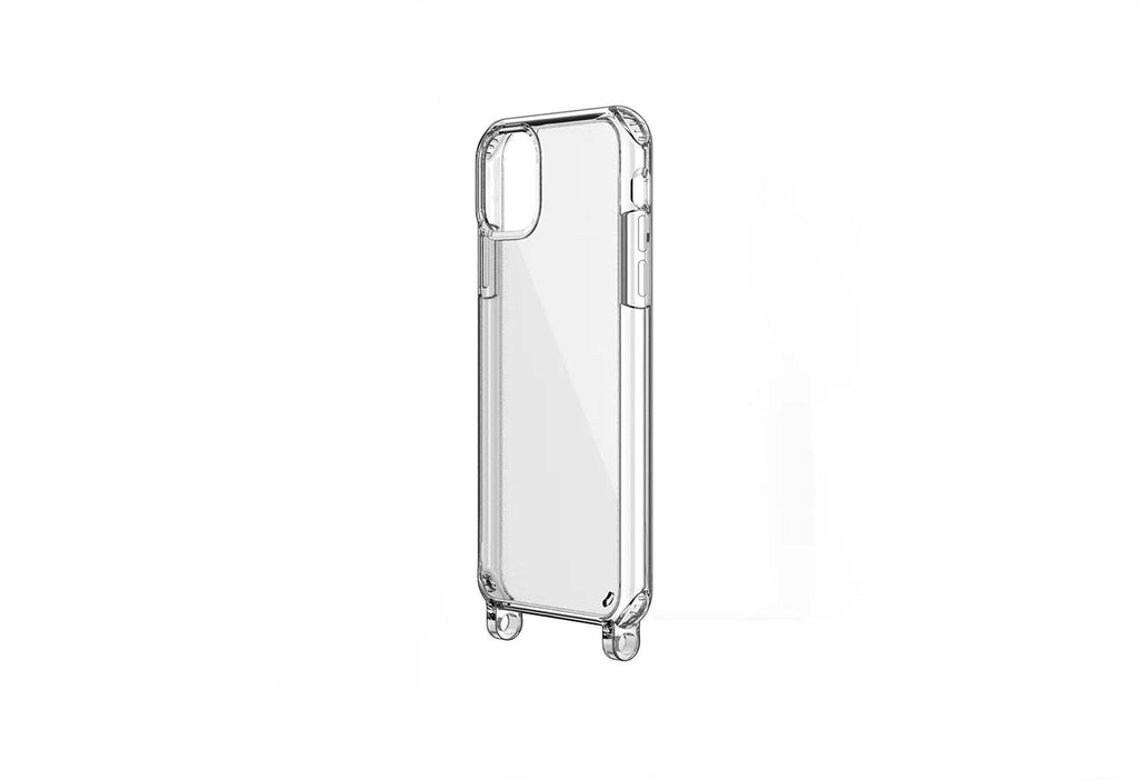 Transparente iPhone-Hülle aus TPU mit Loops zur Befestigung einer Handykette