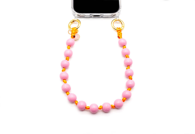 2-in-1 Phone Strap Sweet Pink Orange