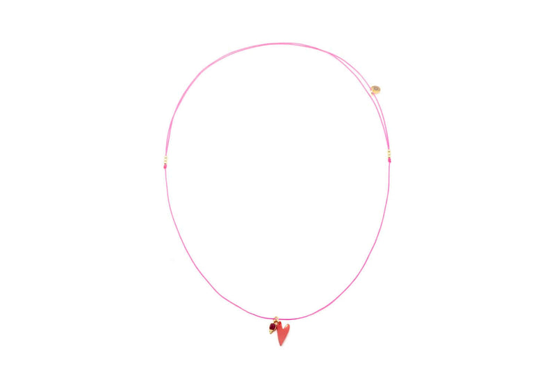K26 Choker Pink Heart – handgemachter Schmuck von Schmückstück