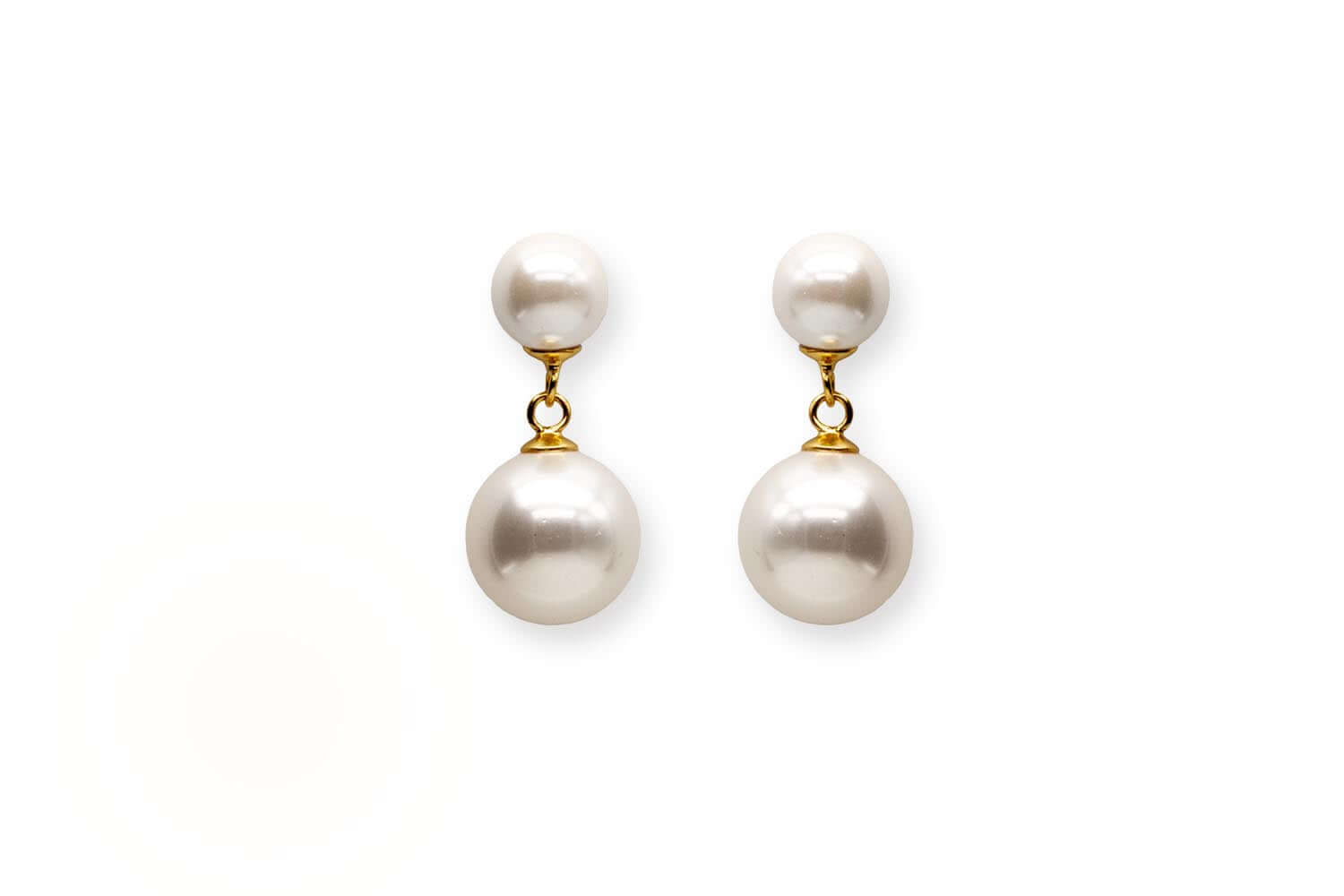 O26 Earring Double Sweet Pearl