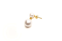 O26 Earring Double Sweet Pearl