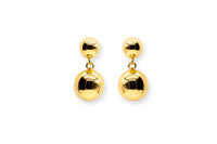 O26 Double Pearl Earring, glossy