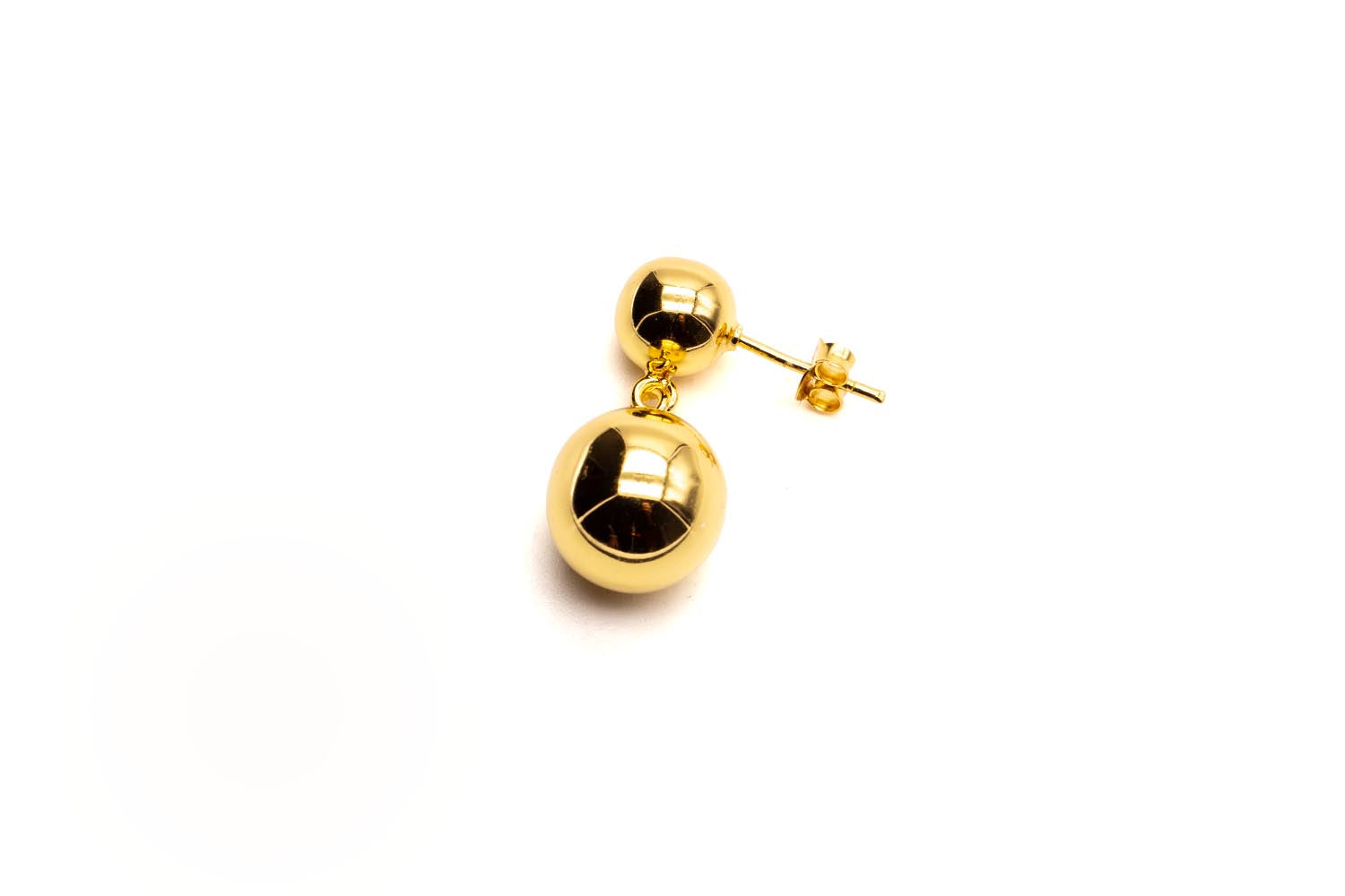 O26 Double Pearl Earring, glossy