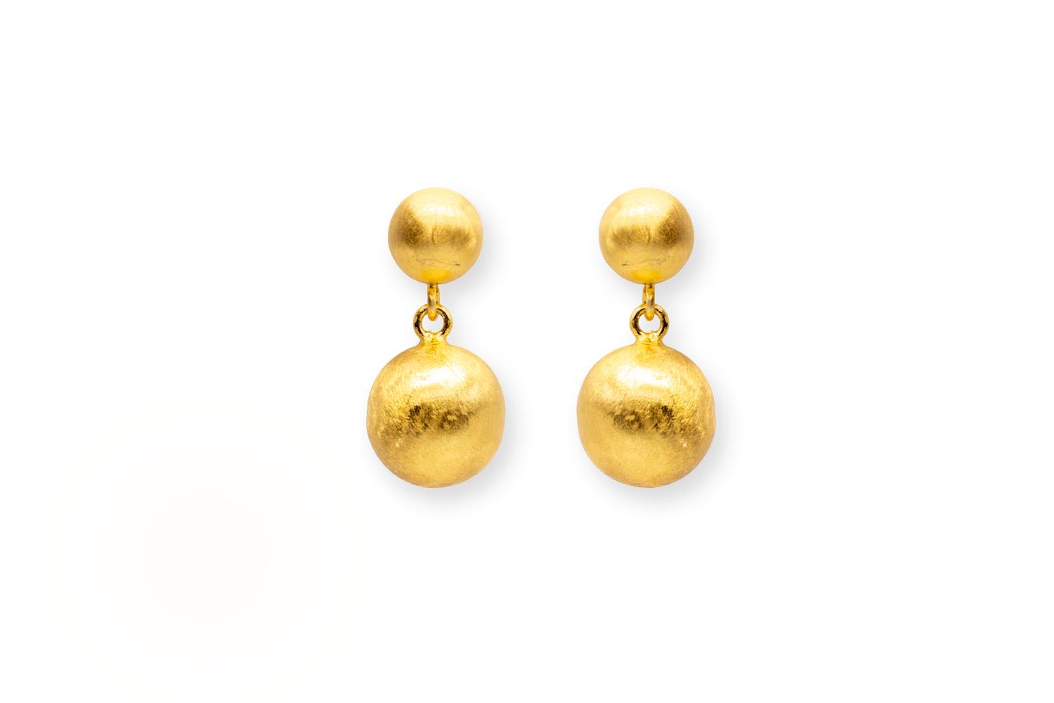 O26 Earring Double Pearl matte