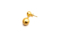 O26 Earring Double Pearl matte
