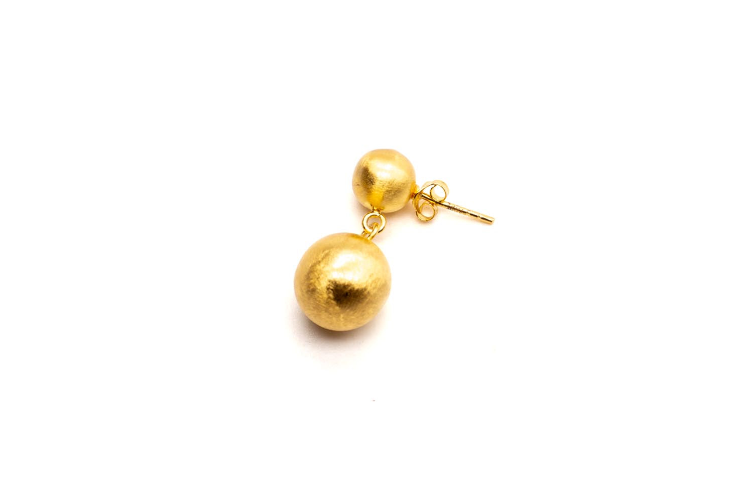 O26 Earring Double Pearl matte