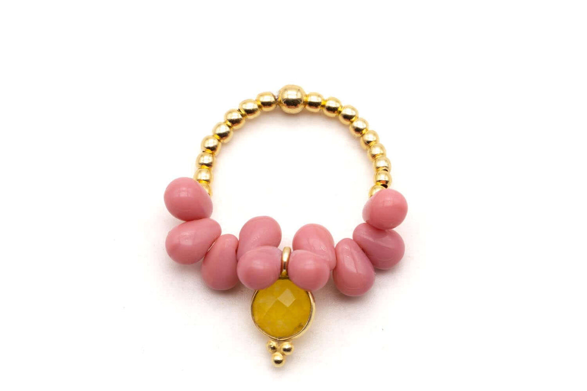 R26 Ring Drops Old Pink – handgemachter Schmuck von Schmückstück