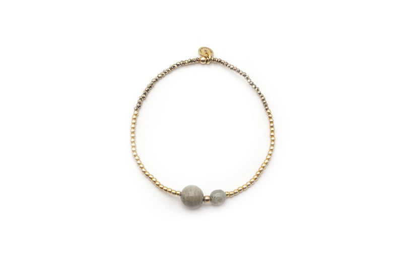 Edelsteinschmuck Fine Jewelry Sterlingsilber grau grün Jaspis Labradorit Perlen