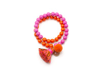 Edelsteinschmuck Armband Mondstein Sweetlivinginterior doppelt pink orange