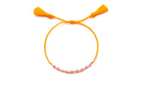 Armband pink orange Makramee