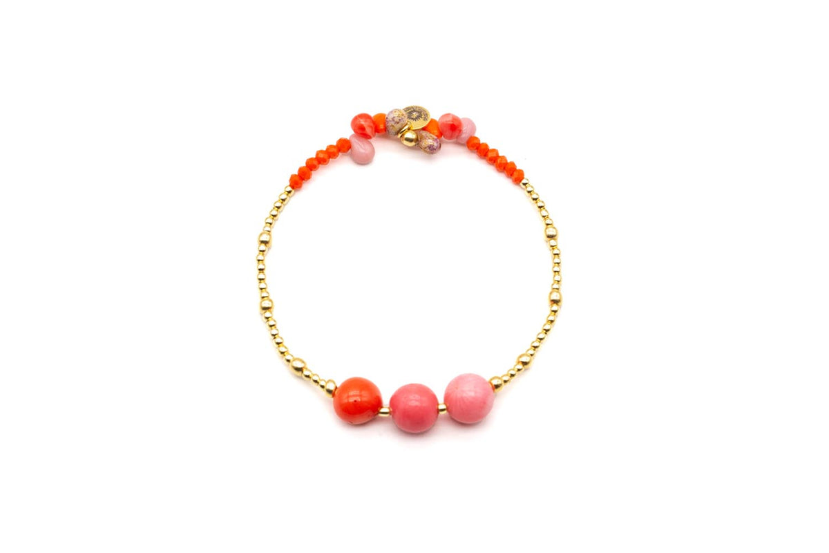Edelstein Armband Koralle rot