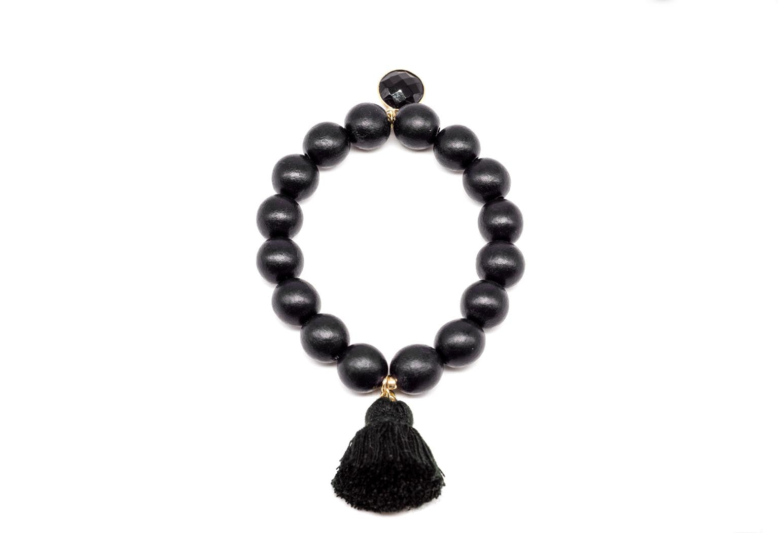 Edelstein Armband schwarz Mala Single Onyx