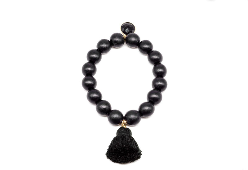 Edelstein Armband schwarz Mala Single Onyx