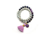 Edelstein Armband Amethyst Dumortierit lila Regen