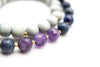 Edelstein Armband Mala Twin lila Regen