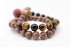 Edelstein Armband Mala Twin Tiger Tigerauge Quaste