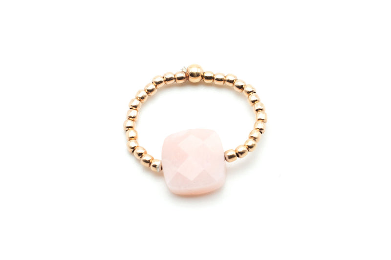 Edelstein Ringe pink rosa Opal Kissen Sterlingsilber